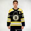 Maglia da Hockey Autentica Stile Boston Bruins 73 Mavoy da Uomo Nera Bianca Gialla a Strisce Abbigliamento per Tifosi