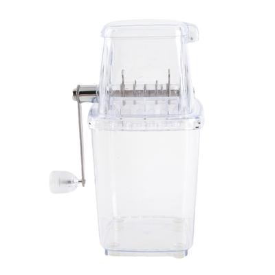 Hand Ice Crusher Machine for Home Use with Stainless Steel Blades Manual Hand Crank Ice Breaker No BPA Transparent