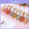 Exquisite Rhinestone Peacock Metal Keychain Adorable Bag Charm Creative Accessory Gift