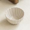 Delicate Petal Small Bowl Ceramic Bowl Rice Bowl Household Eating Bowl Breakfast Bowl Simple Style Tableware Dessert Bowl