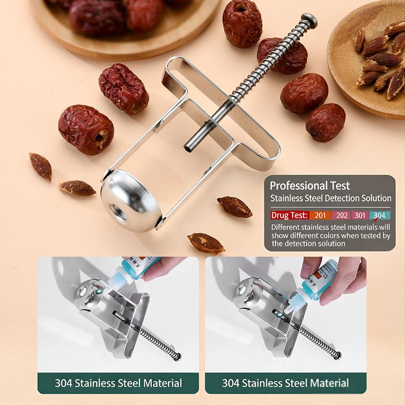 

Stainless Steel Jujube Pit Remover Household Hawthorn Core Extractor Multi-Functional Tool серебряный
