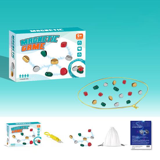 1 Set Magnetic Chess Game with String Stone Logic Thinking Educational Magnet Stone Toy Family Night