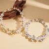 European and American imitation pearls irregular geometric beaded collarbone chain retro baroque elegant necklace 
