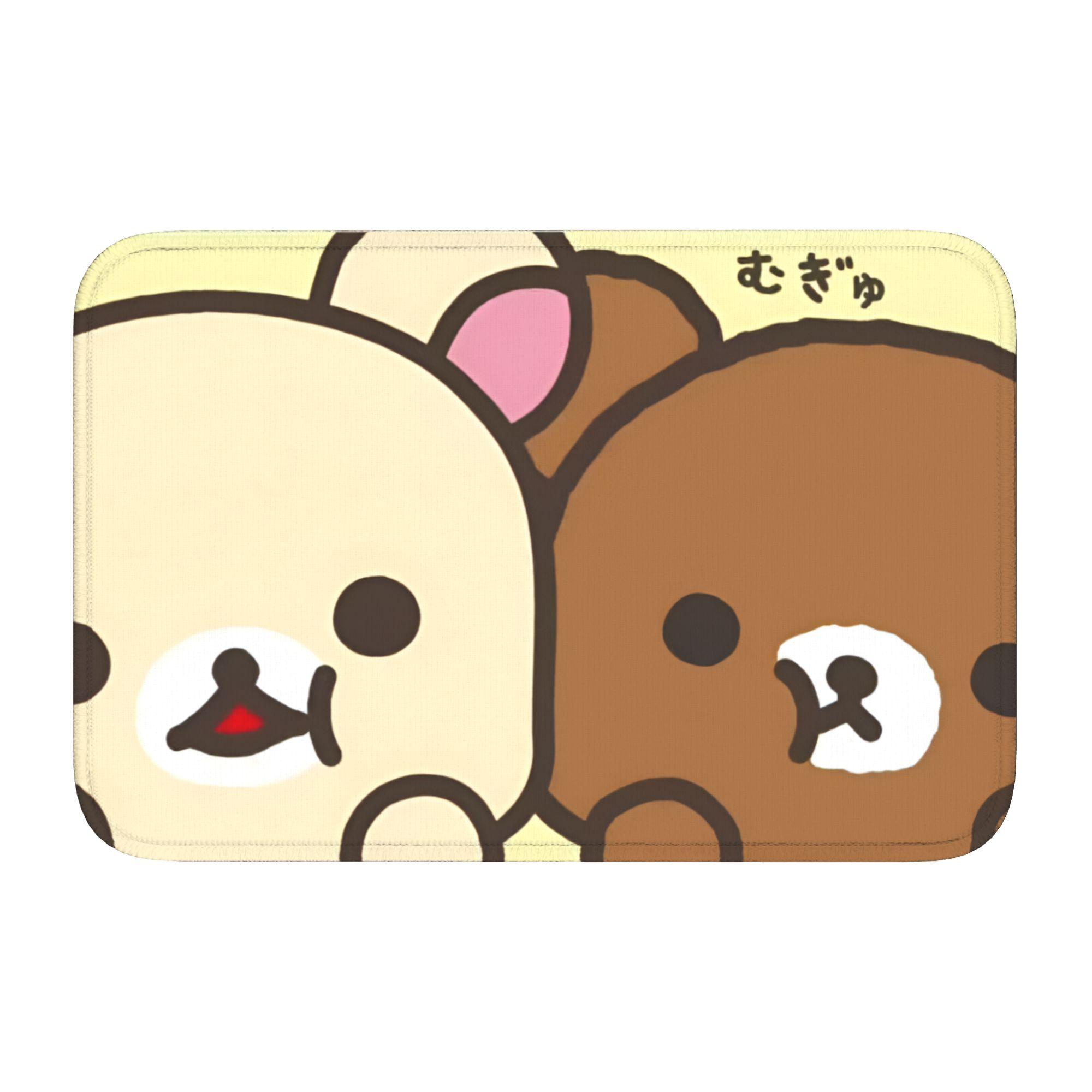 

R-Rilakkumaes Cartoon Doormat Anti-Slip Bath Kitchen Welcome Mat Toilet Door Floor Entrance Carpet Rug Footpad 60cm x 90cm