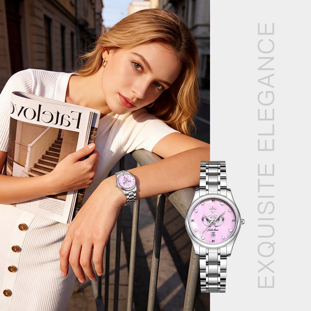 Fatelove 923 Luxury Brand Ladies Wristwatch Luminous Waterproof Steel Strap Original Quartz Women's Watches Hand Clock