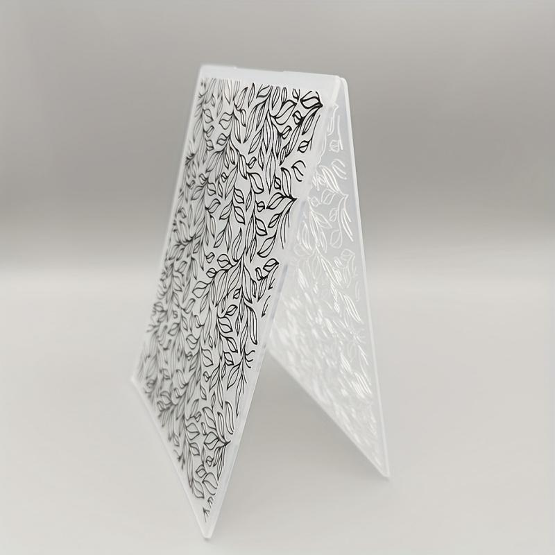 Plastic Embossing Folder (A6 Size | Vine Leaf Pattern) Paper Craft Plastic Texture Stamping Die for Card Making Scrapbooking
