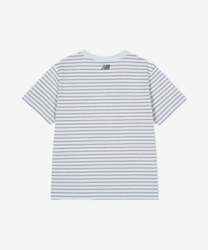 Nyuballanseu Nbneg2W422 / Women Essential Basic Striped Short Sleeve T-Shirt (Light Blue)