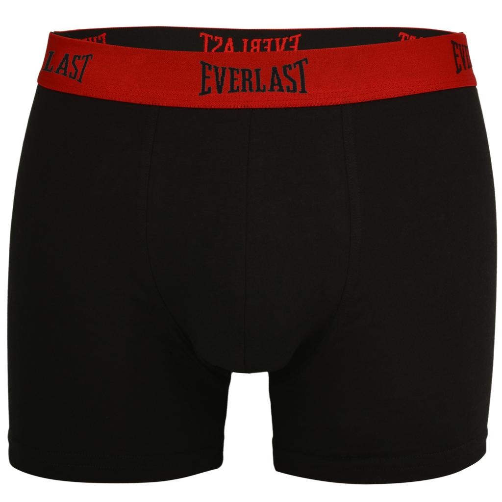EVERLAST Men's Boxer Shorts Cotton Logo Black Set of 4