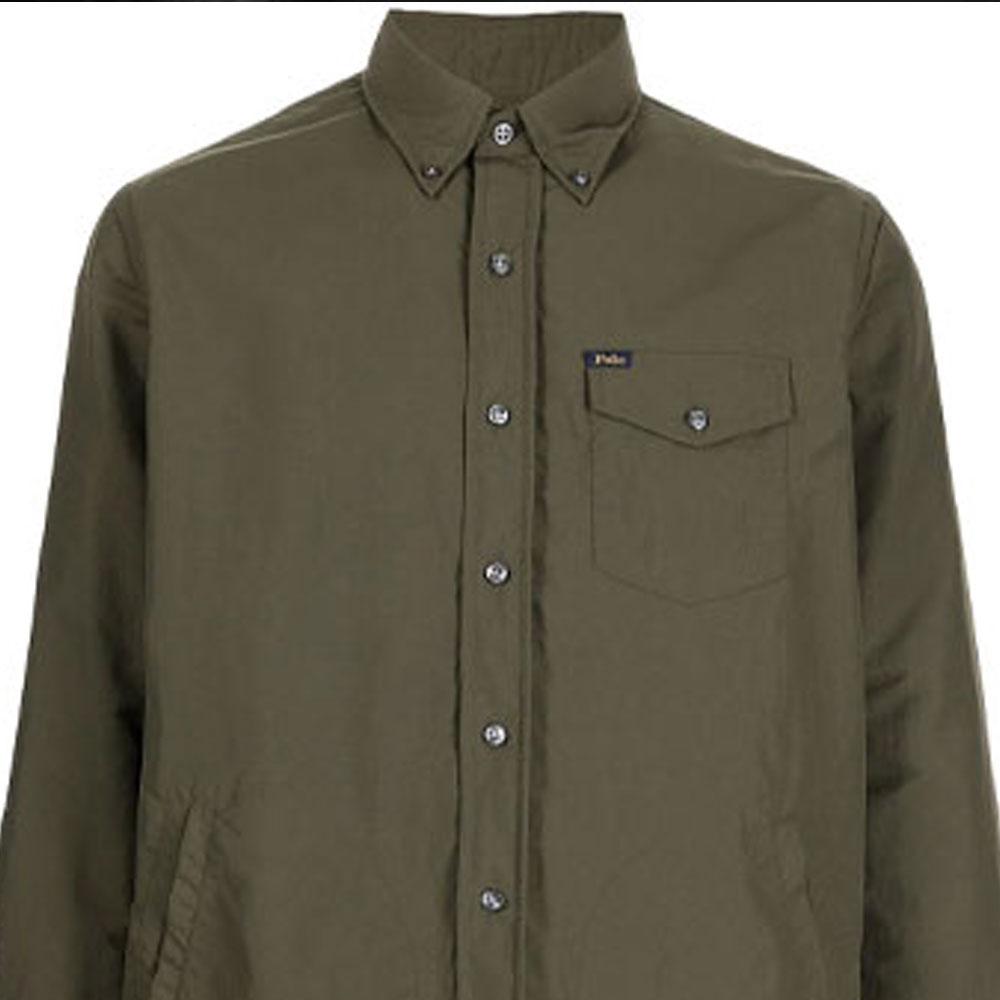 Polo Ralph Lauren Solid Color Single-Breasted Shirt Men shirts Green 710842899-001