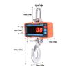 Digital Crane Scale 1000kg 2200lbs 0.8in 5 Digit LED Screen Electronic Hanging Scale with Remote Control for Farm Construction Site