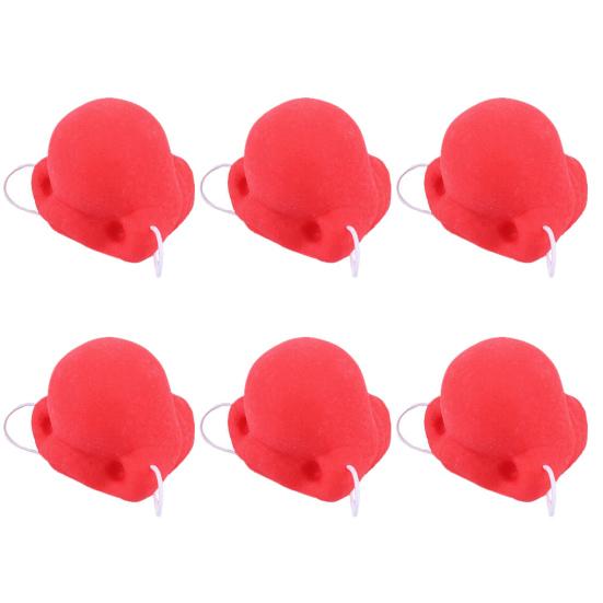 Lot De 10 Nez De Clown Rouge En Mousse - Pour Déguisement Et Fêtes