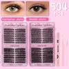 504 Clusters Of Single-Cluster False Eyelashes 8-16Mmdiy Natural Dense D-Curve Self-Grafting