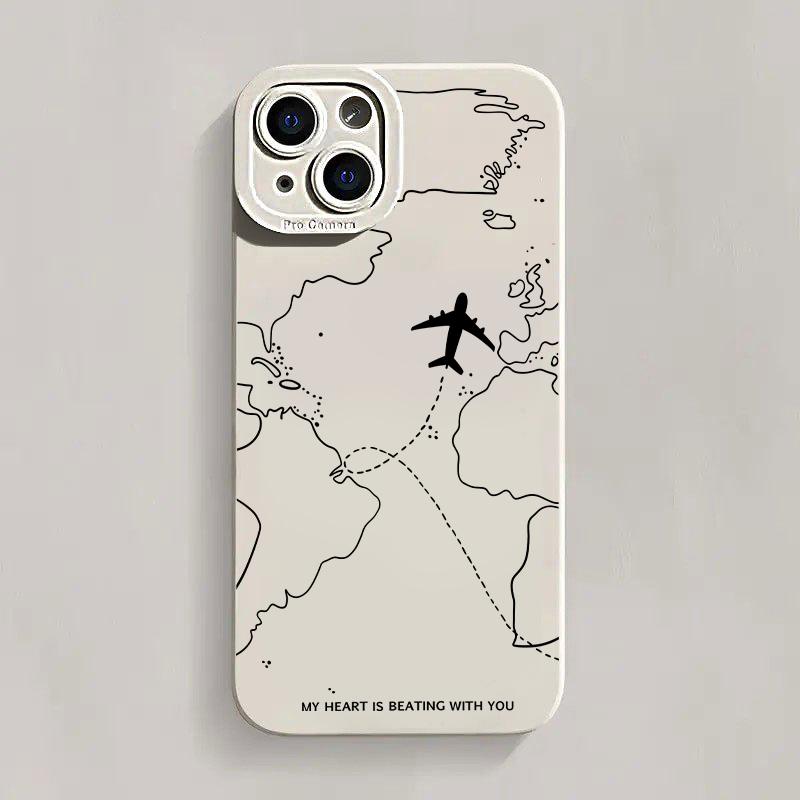 Travel Pattern Phone Case For iPhone 12 17 16 15 14 13 11 Pro Max For iPhone 7 8 16 15 14 Plus XS XR Shockproof Protective Funda
