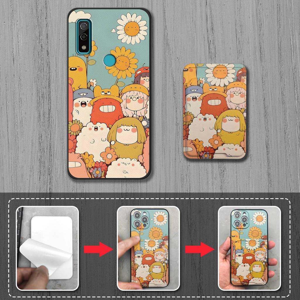 Silicone Waterproof Phone Case For Fujitsu F-51B/Arrows We Card Bag Cartoon Soft Case Anti-dust Back Cover Graffiti Cute