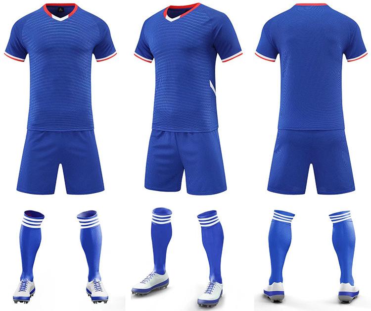 New Football Jersey Set Men'S Adult Children'S Game Training Jersey Primary School Students Short-Sleeved Football Jersey Women'S