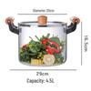 ZISIZ Transparent Double-Handle Glass Cooking Pot