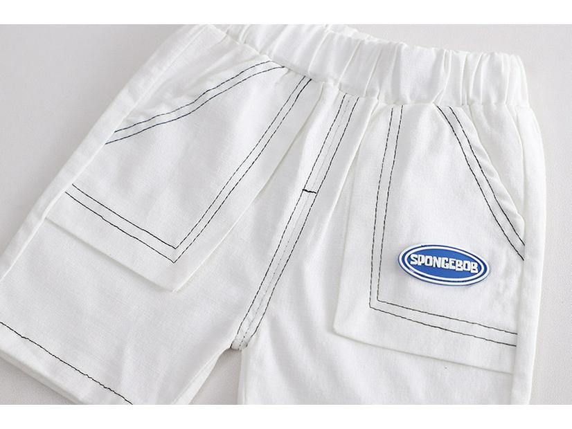 2023 Summer Boys' Korean Short-Sleeve Shirt & Denim Shorts Set