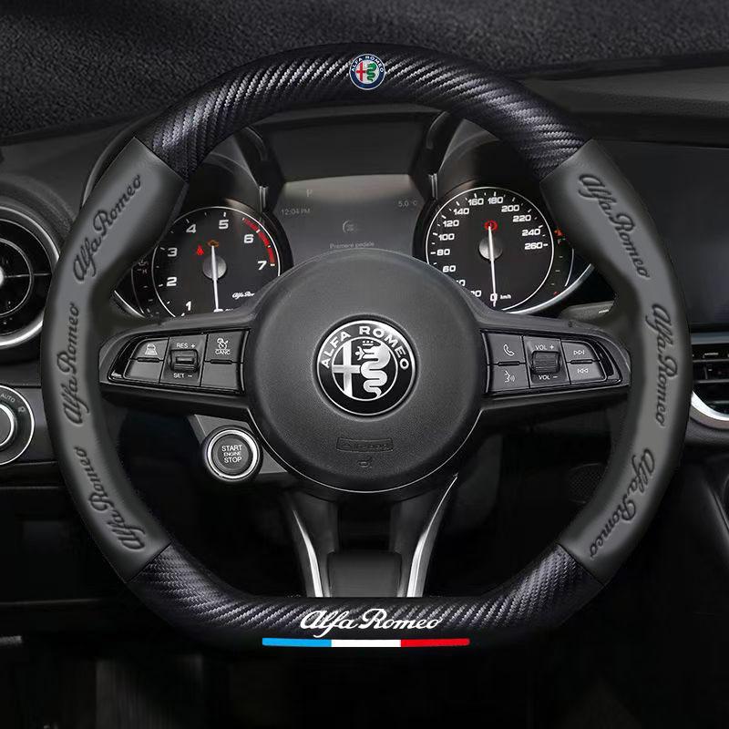 Nappaleder Lenkradabdeckung für Alfa Romeo STELVIO Giulia 159 Giulietta 147 Mito 156 MTO Sportiva Autozubehör