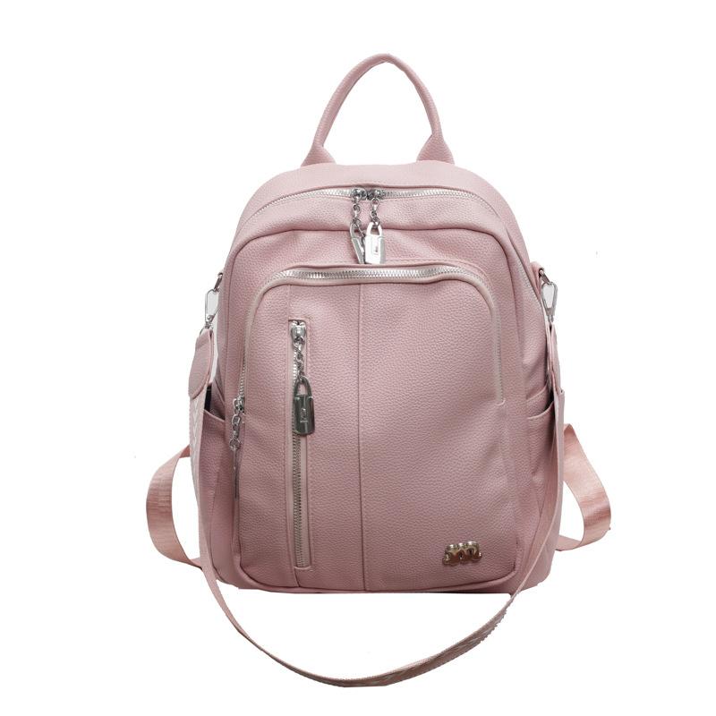 Women's New Soft Leather Large Capacity PU Backpack with High Aesthetic Value for Travel and Commuting Backpack with Simple Design