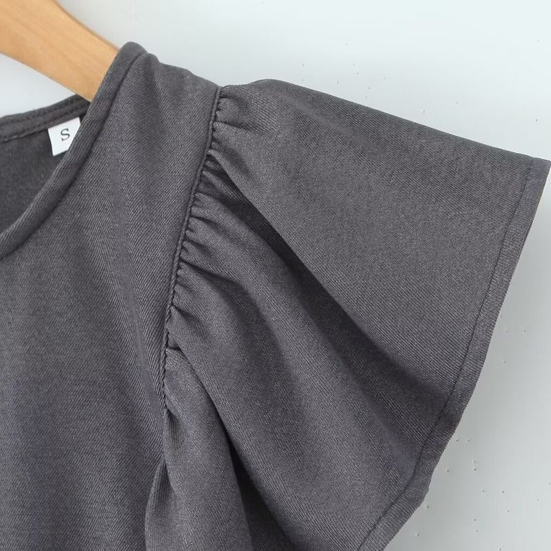 Kaslead New Women clothes Western Style Fashion Simple Sleeveless Top Drawstring Skirt Set