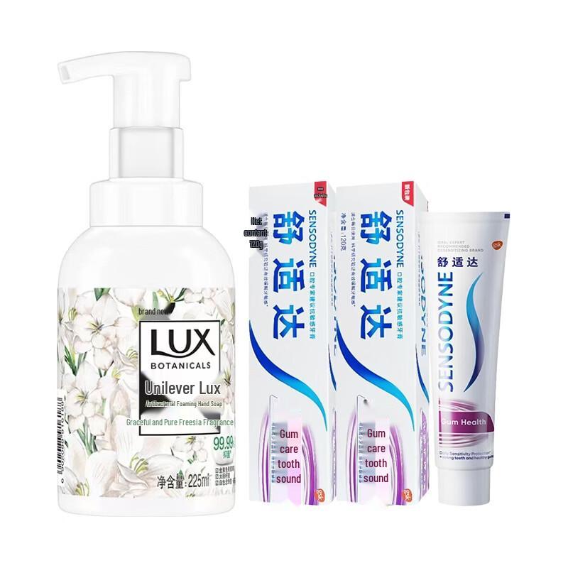 

Lux Antibacterial Hand Soap & Sensitive Toothpaste Bundle