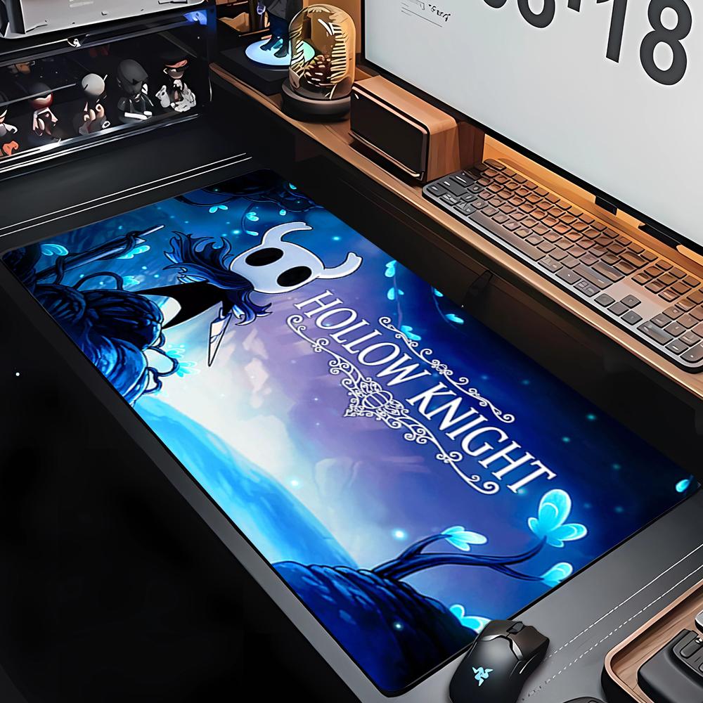 Natural Rubber Office Carpet Cartoon Mouse Mat 90x40cm Hollow Knight Anime Mouse Pad PC Gamer Mousepad Gaming Keyboard Table Mat