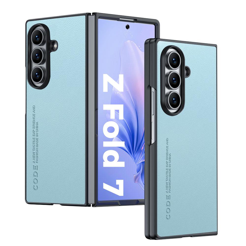 Business Ultra Slim Einfache Lederhülle für Samsung Galaxy Z Fold 8 Ultra 8 7 6 5 4 5G Anti-Fingerabdruck Stoßfest Schutzhülle