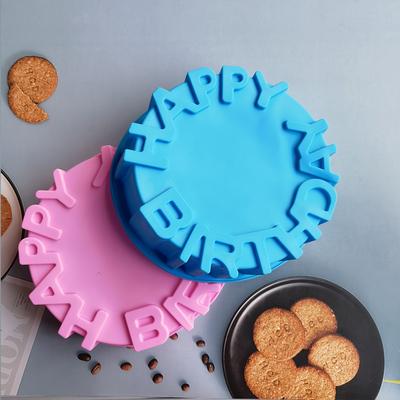 Silikon Pasta Kalıbı Festival Pastası Pişirme Tavası Mus Kalıbı 3D Kendin Yap Dairesel İyi Kişiler Doğum Günü El Yapımı Mutfak Pişirme Aletleri Aksesuar