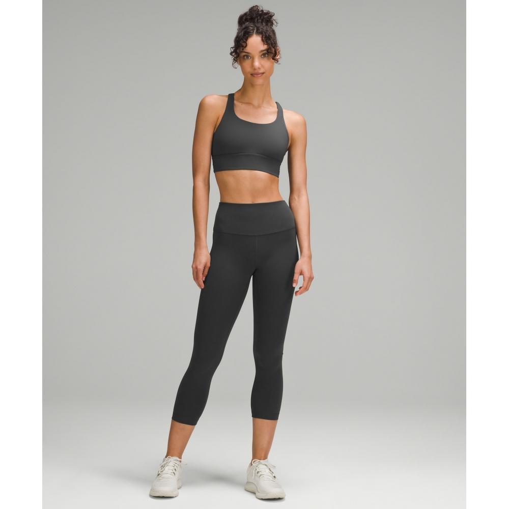 Lululemon Energy Longline Bra  MeDium Support  B D Cups Graphite Grey