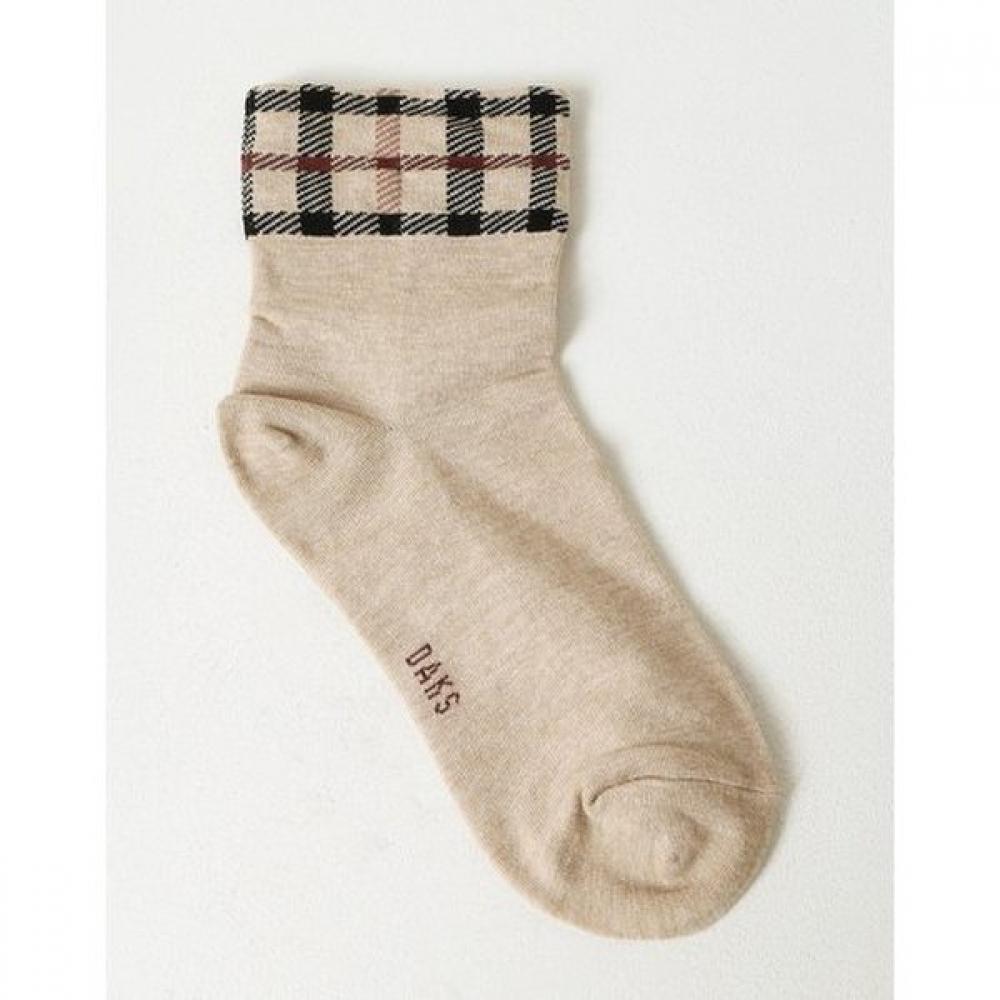 Daks Women Mixed Cotton Mid Length Socks Check Color Matching Dbss5f702bk 4 Pk
