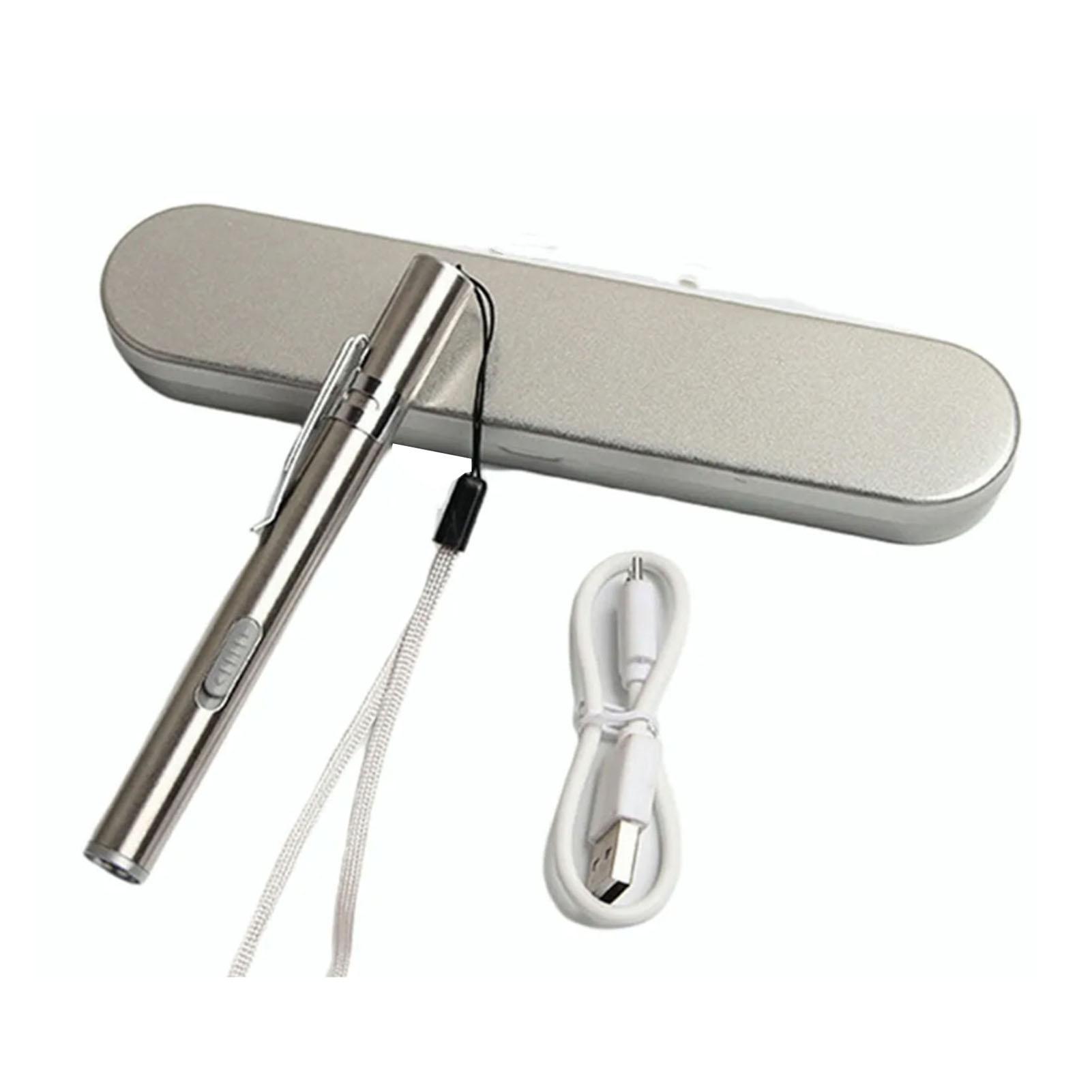 

Желтый фонарик-ручка яркостью 60 лм USB перезаряжаемый фонарик-ручка из нержавеющей стали для медсестры с