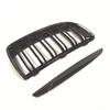 Carbon Fiber Front Hood Kidney Grille Compatible For BMW E90 323i 325xi 330i 328i 328xi 335i 335xi Pre-Facelift  Glossy Black