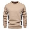 Men's Casual Slim Round Neck Sports Pullover New Autumn Men's Long-sleeved Spliced Sweatshirt