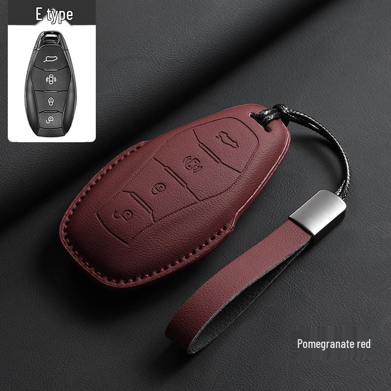 Premium Leather Key Case for Hongqi H5 PHEV - Original Interior Style