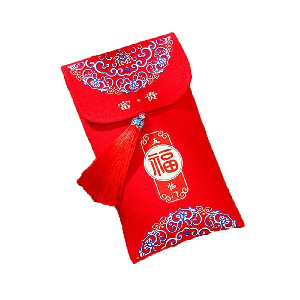 Traditional Spring Festival Red Envelope Printed Hongbao Children's Money Bag Thickened Blessing Lucky Money Packet Graduation