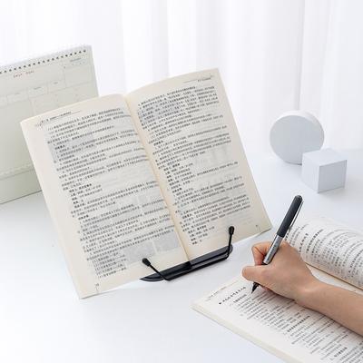 Folding Book Holder with Page Clip Adjustable Metal Book Rest Recipe Cookbook Holder Stand Lightweight Portable for Kids