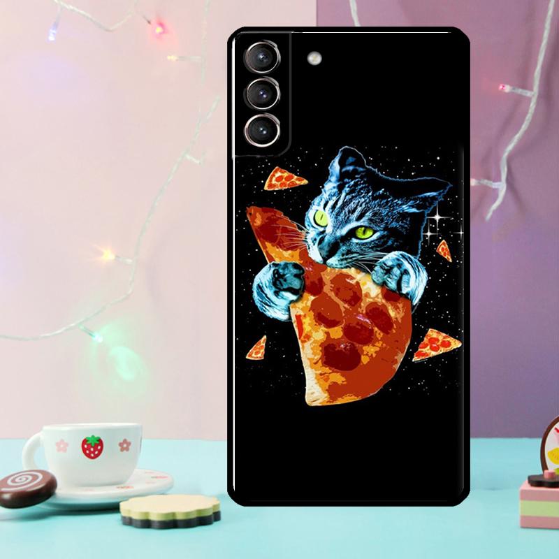 

Cat in Space Phone Case For Samsung Galaxy S24 Ultra S20 S21 S22 S23 S25 Ultra S9 S10 Plus S24 FE Cover Galaxy S22