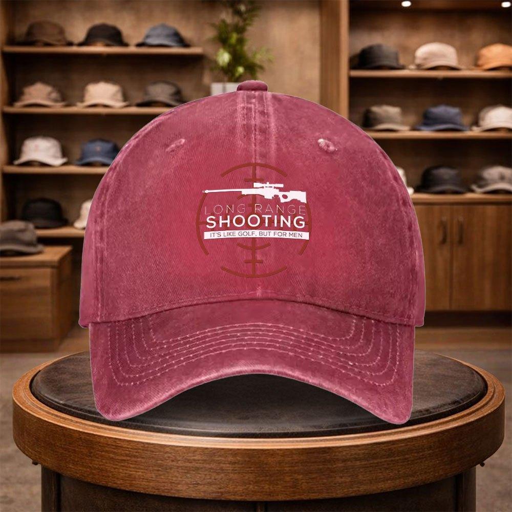 Longrange Shooting Print Baseball Cap Adjustable Casual Outdoor Hat For All Seasons Travel Beach