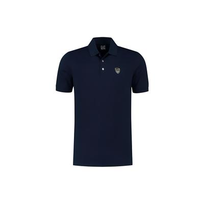 Ss22 Solid Color Button Straight Fit Short Sleeve Polo Shirt Men Tops Navy-Blue 3LPF08-PJEEZ-1554
