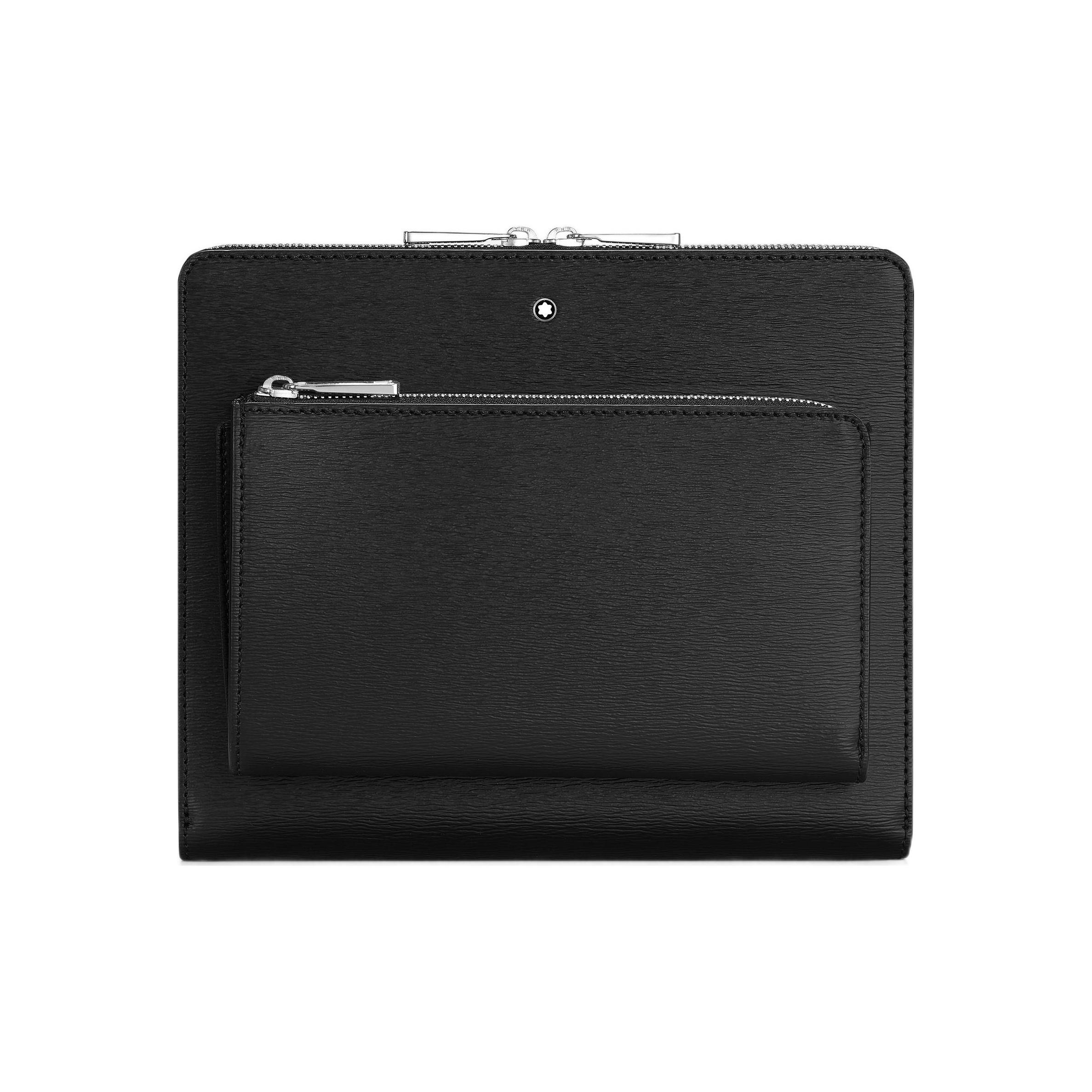 

Montblanc Smooth Leather Detachable Shoulder Strap Calfskin Wallet Men Wallet Black 129602 Box(Basic Set+Box)