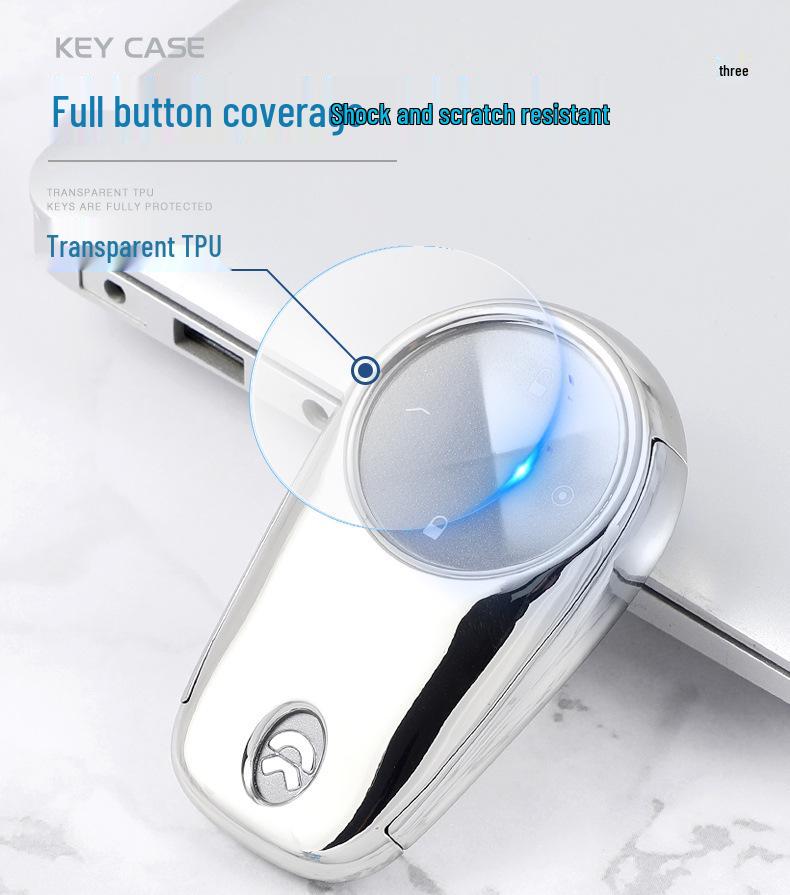 Car Key Case for NIO RS5 RC6: Two-in-One Protective Shell