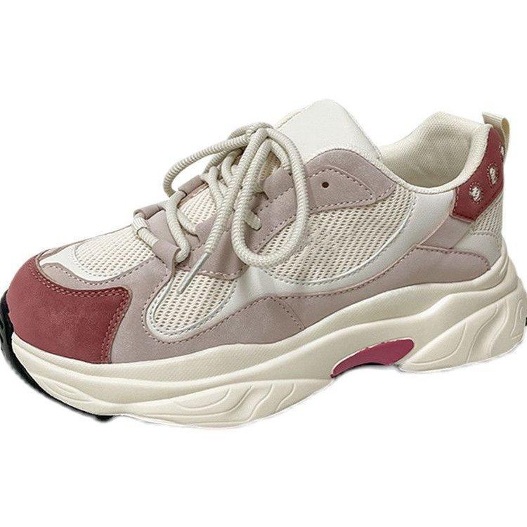 Internet celebrity 2025 spring and autumn new milk cover dad shoes women thin thin professional running shoes sports shoes tide