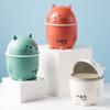Plastic Cartoon Cat Trash Can Kawaii Garbage Basket Desktop Waste Box  Living Room