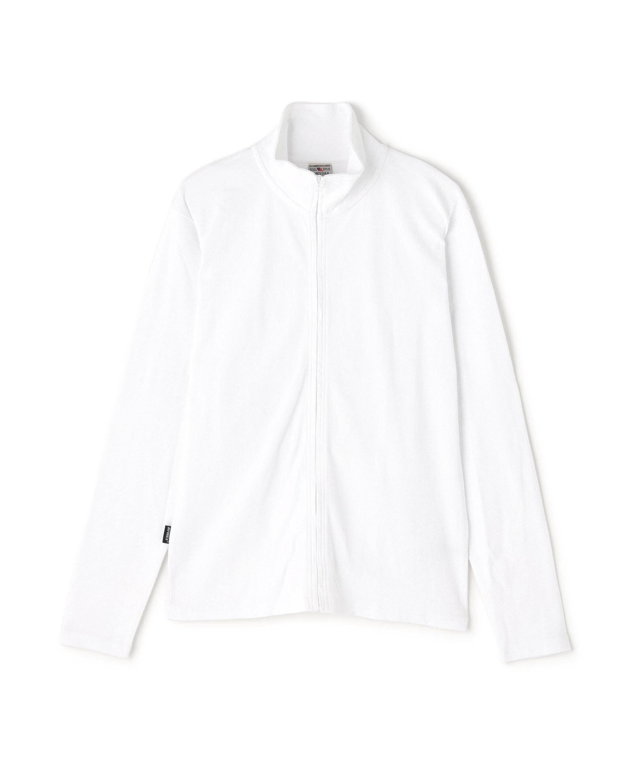 AVIREX DAILY STAND ZIP RIB JACKET 6153642 S white