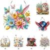 Acrylic Animal Boots Flower Diamond Painting Home Decor 5D DIY Diamond Painting Dots Pendant for Garden Window Decor