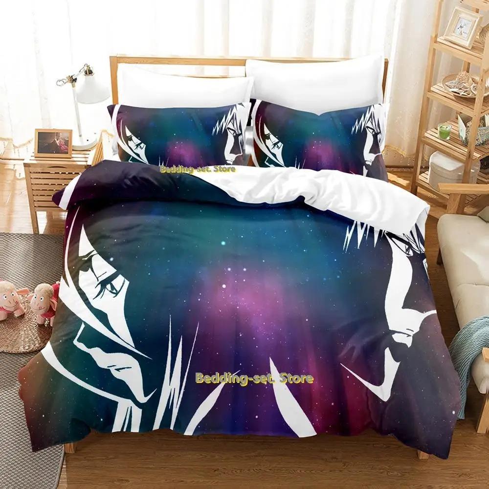 New Bleach Anime Bedding Set Cartoon 3 Piece Duvet Cover for Adult Kid Bedroom Cool Design