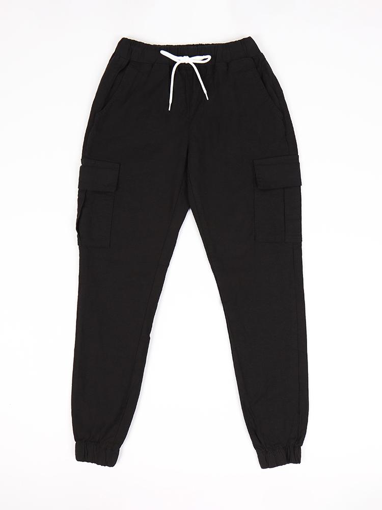 IKALOOK Slim Fit Cargo Jogger Elastic Pants Pt151