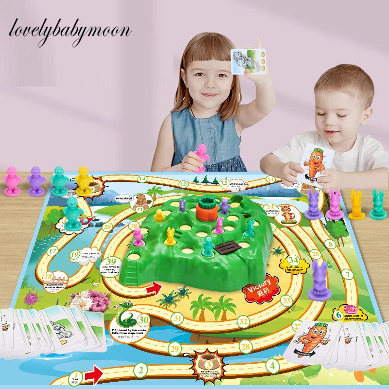 

Игрушка-ловушка для черепахи и кролика, гонка по пересеченной местности, спиннинг, репа, настольная игра, игрушки, игрушка для раннего образования для детей, Рождество