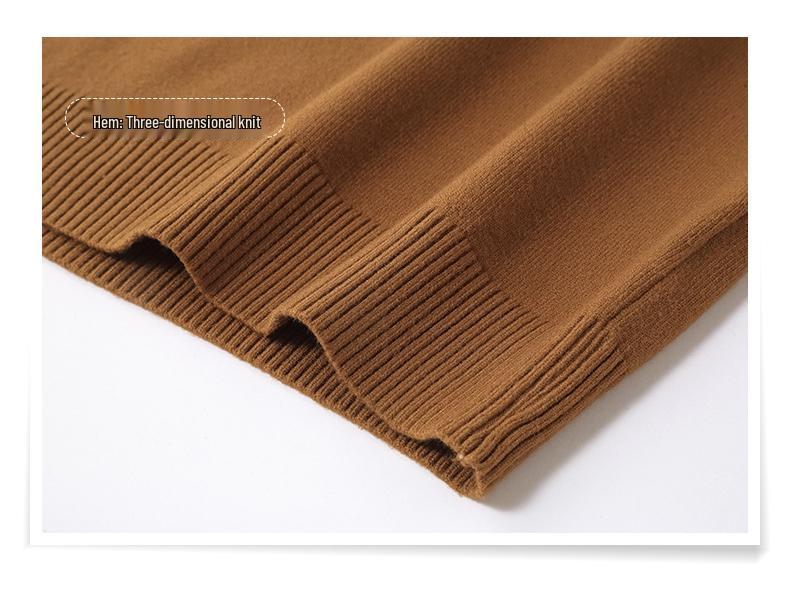 Men’s Solid Color Round Neck Pullover Sweater - Simple, Versatile Long Sleeve T-Shirt Style