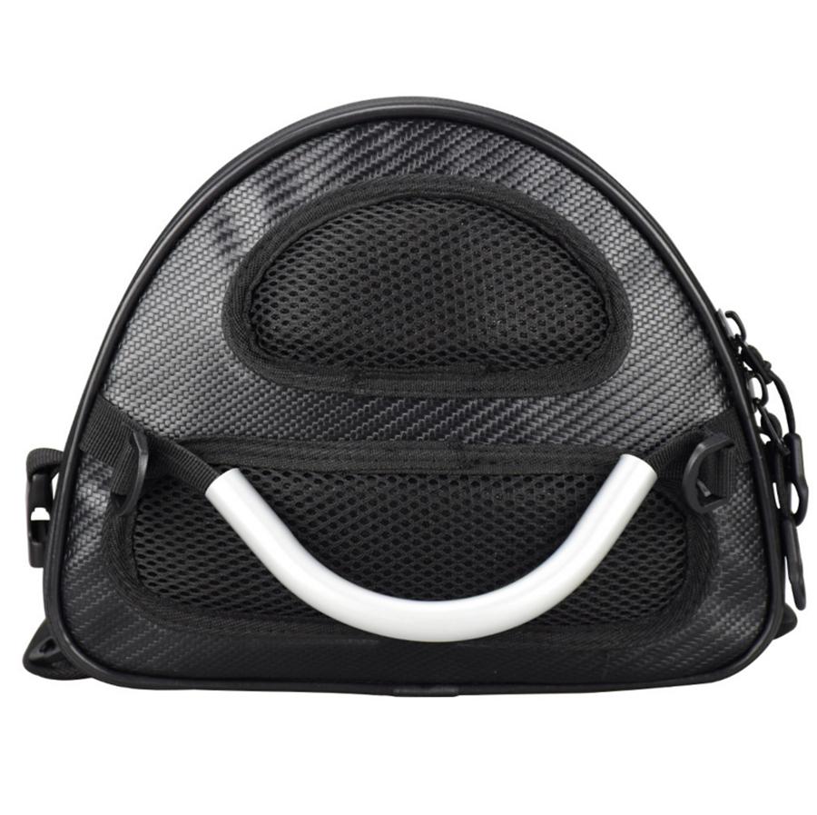 Motorcycle PU Leather Rear Seat Tail Bag Tool Bag Waterproof Carbon Fiber Color